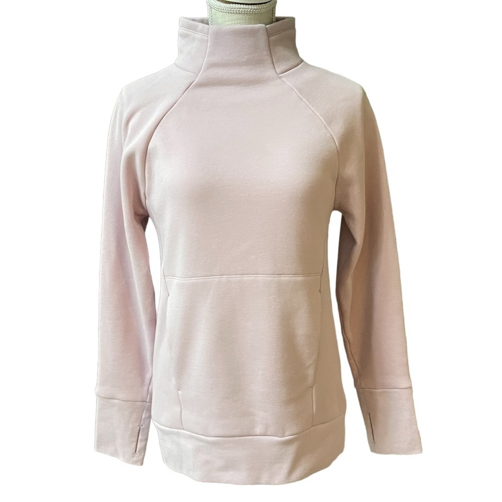 Fabletics Ling Pink Mock Neck Pull Over Sweater S… - image 1